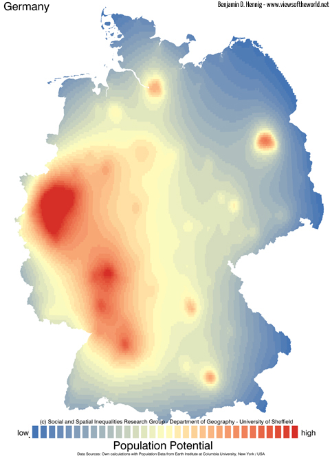 Population Potential of Germany Population Potential of Germany